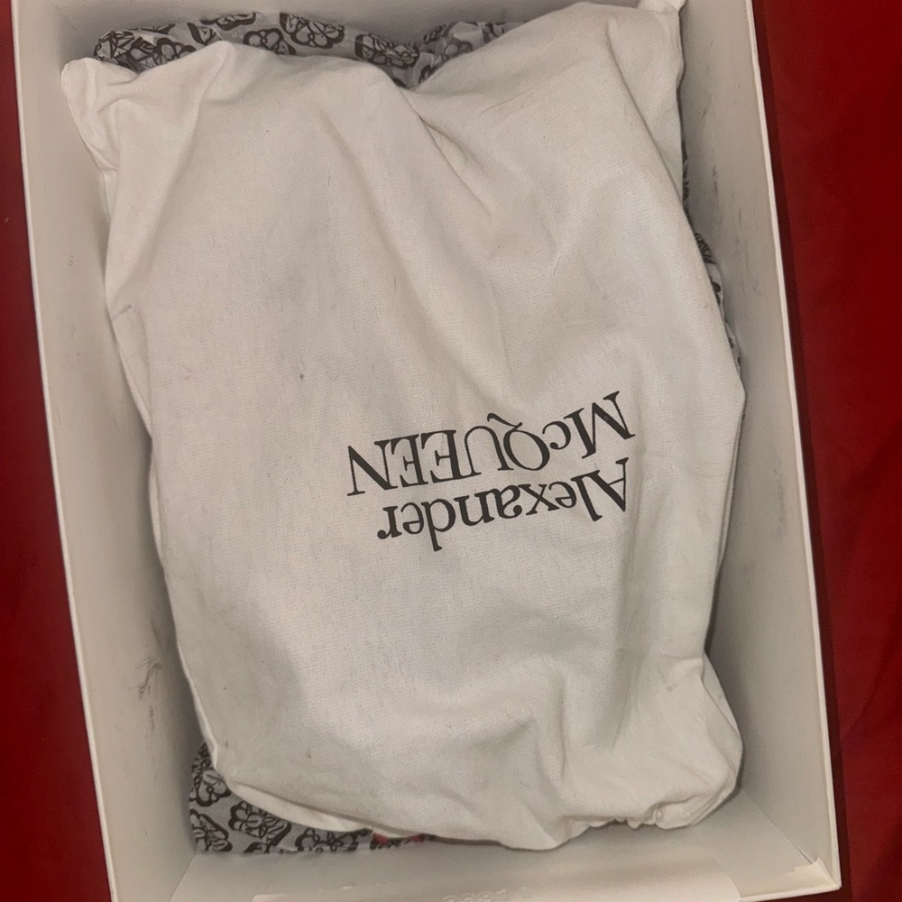 Alexander McQueen White Box with Red Accents